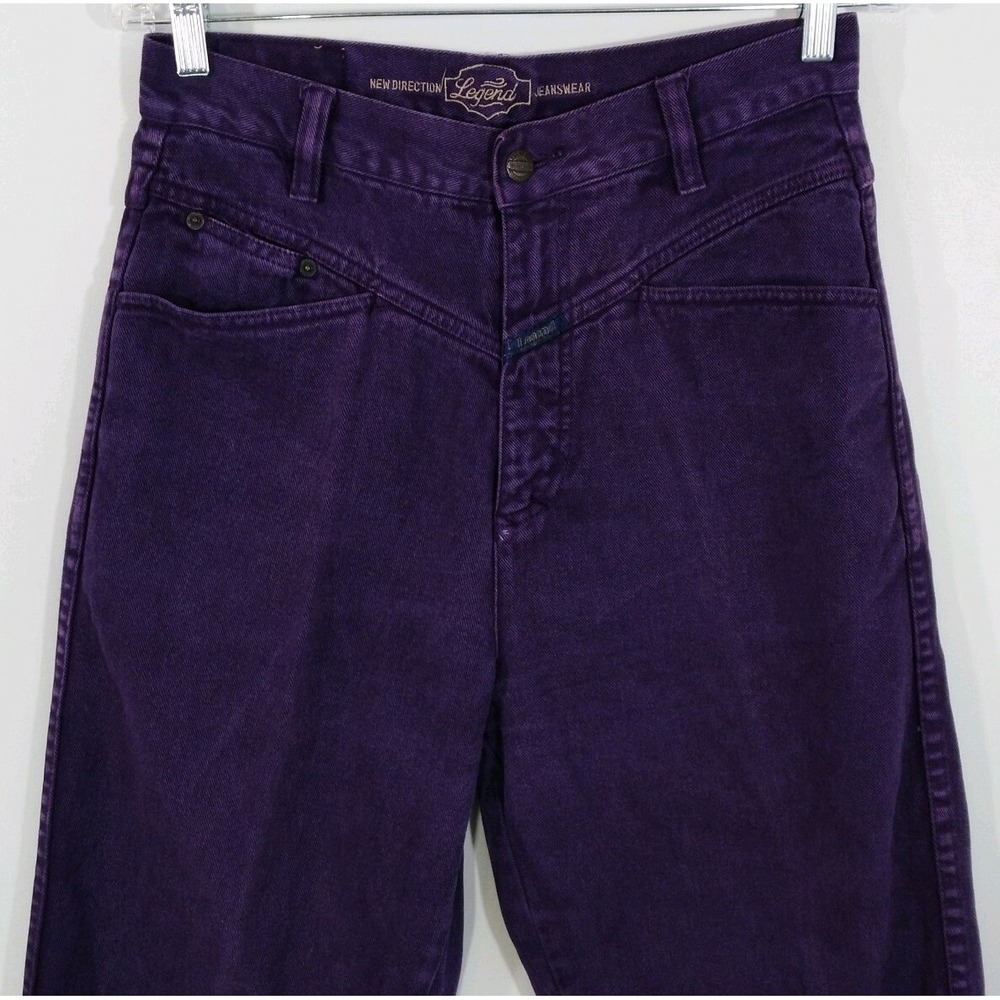 Lucille Legend Womens 32 Relaxed Tapered Jeans Purple High Waist Mom Vintage